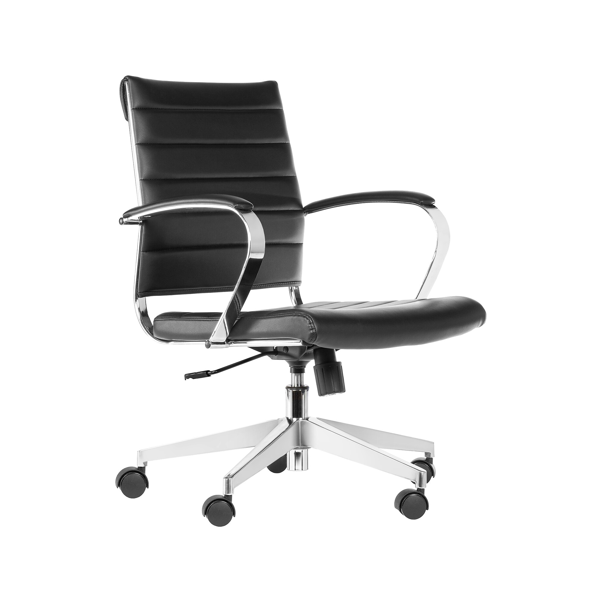 Gry Mattr Capsule Faux Leather Swivel Task Chair, Black (GMCC-00850) Sansujyuku sansujyuku.com