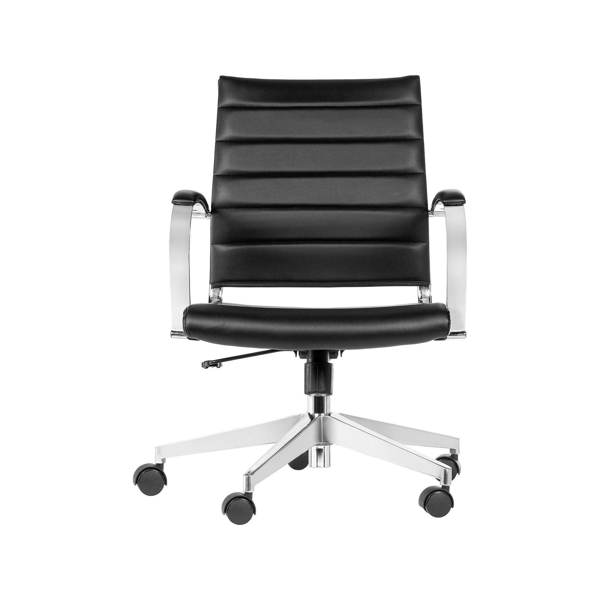 Gry Mattr Capsule Faux Leather Swivel Task Chair, Black (GMCC-00850) Sansujyuku sansujyuku.com