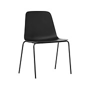 Gry Mattr Lola Plastic Office Stacking Side Chair, Black (GMCC-00851)