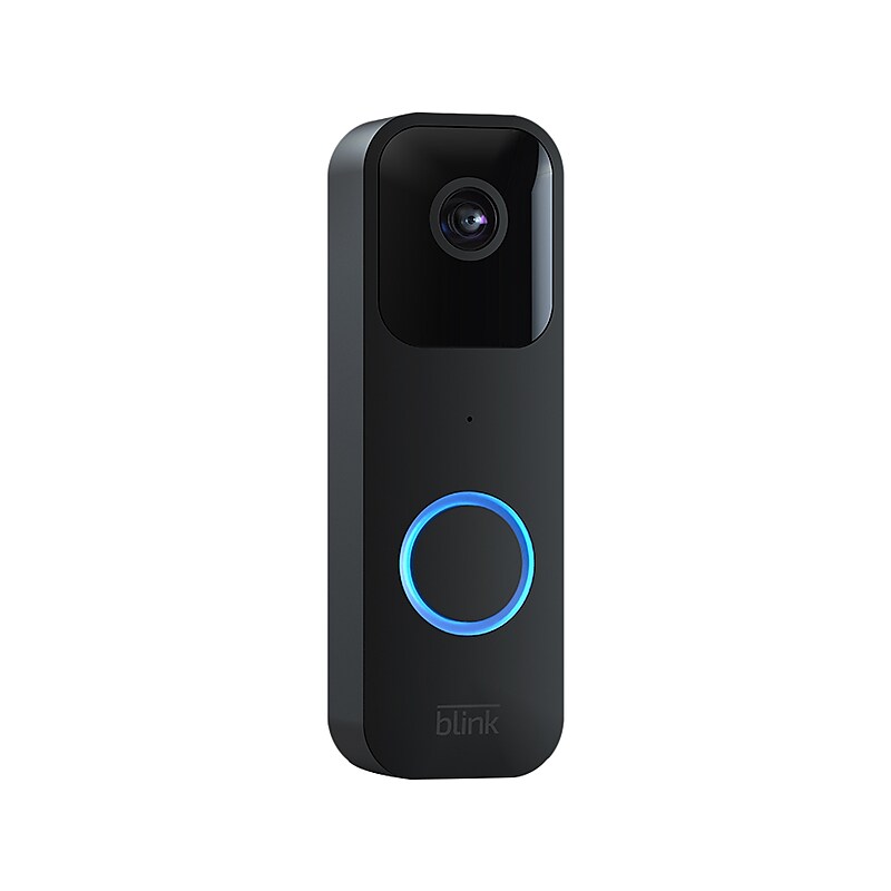 Blink Wi-Fi Wired/Wireless Smart Video Doorbell, Black (B08SG2MS3V) image 1