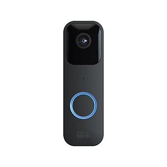 Blink Wi-Fi Wired/Wireless Smart Video Doorbell, Black (B08SG2MS3V)