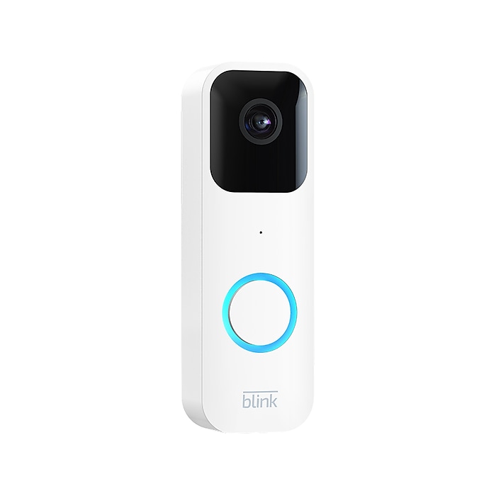 Blink Wi-Fi Wired/Wireless Smart Video Doorbell, White (B08SGKLDRV