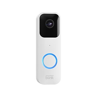 Blink Wi-Fi Wired/Wireless Smart Video Doorbell, White (B08SGKLDRV)