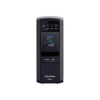 CyberPower PFC Sinewave Series 1000VA UPS, 10-Outlet, Black (CP1000PFCLCD)