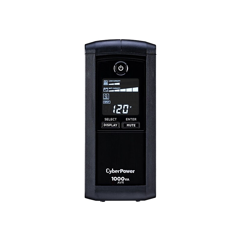 CyberPower Intelligent 1000VA UPS Battery Backup and Surge Protector, 9-Outlets, Black (CP1000AVRLCD) image 1