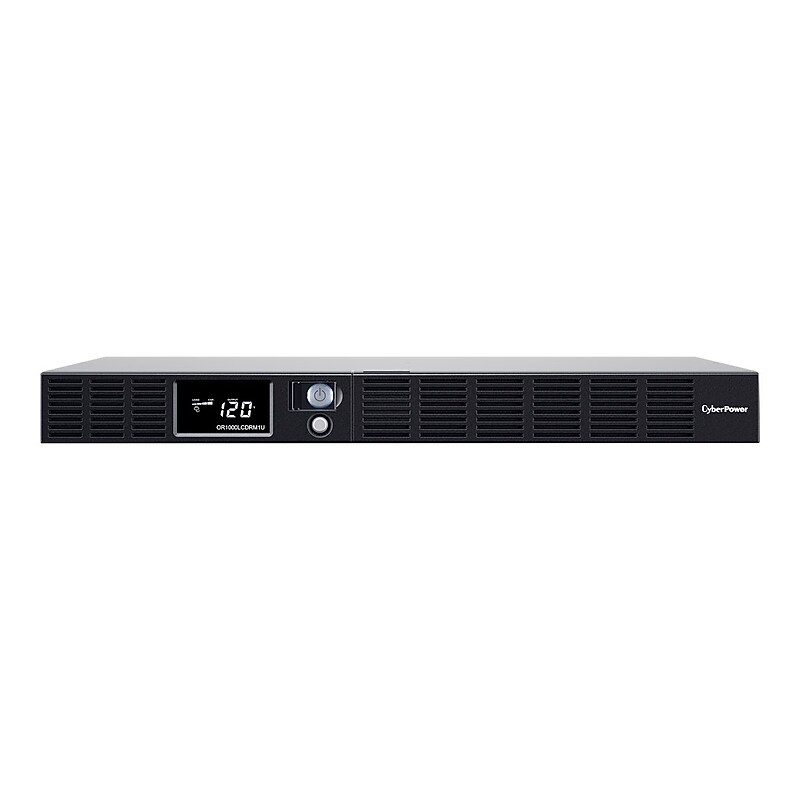 CyberPower Smart App LCD UPS Series 1000VA 1U, 6-Outlet, Black (OR1000LCDRM1U) image 1