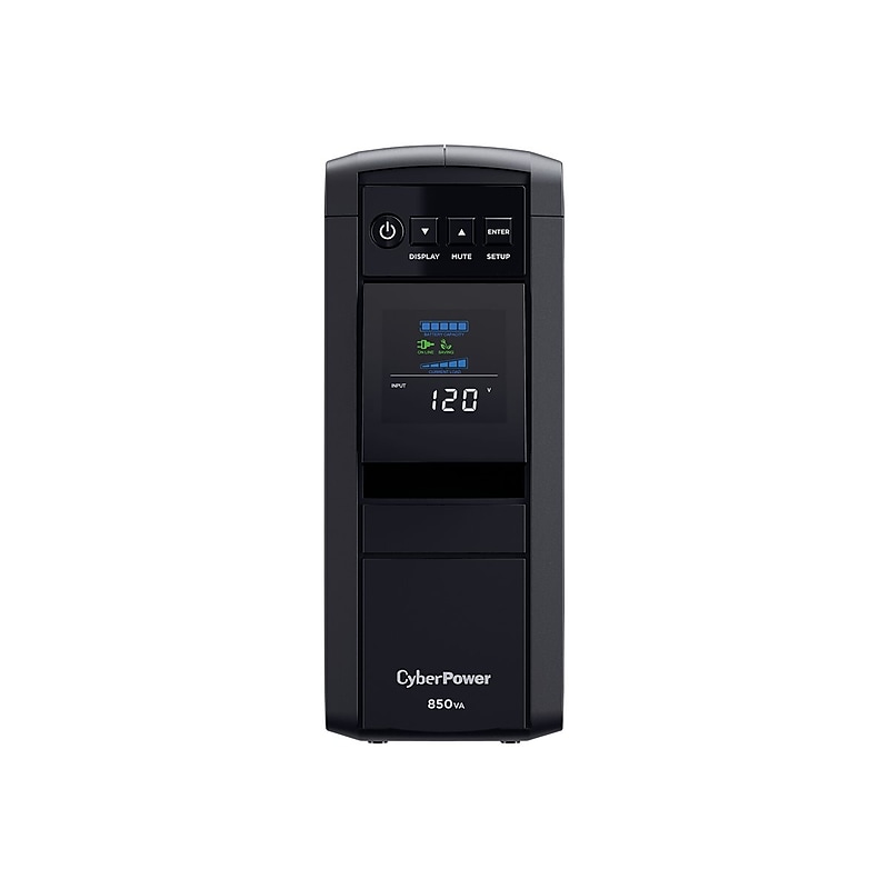 CyberPower PFC Sinewave UPS Series 850VA, 10-Outlet, Black (CP850PFCLCD) image 1