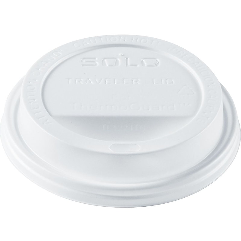 Solo Traveler Sip Through Hot Cup Lid, White, 120/Pack (TL1224TG) image 1