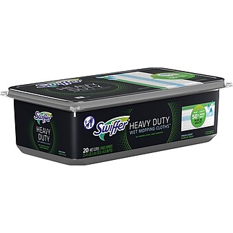 Swiffer Sweeper TRAP + LOCK Heavy Duty Wet Mop Refill Cloth, Fresh Scent, 20/Pack (80342975)
