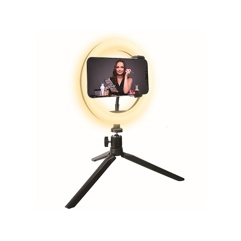 Vivitar Universal Ring Light with Phone Cradle, Black (VIVRL8KIT) image 1