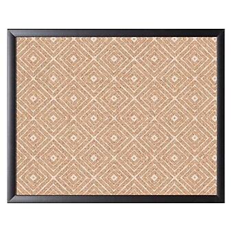 U Brands Fashion Cork Bulletin Board, Black Frame, 16"H x 20"W (2883U00-01)