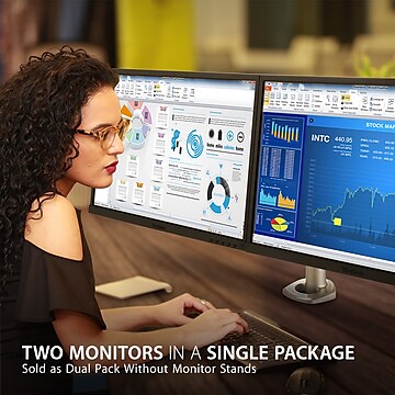 ViewSonic 24" Dual Pack 1080p IPS LED Monitors, Black (VG2448_H2)