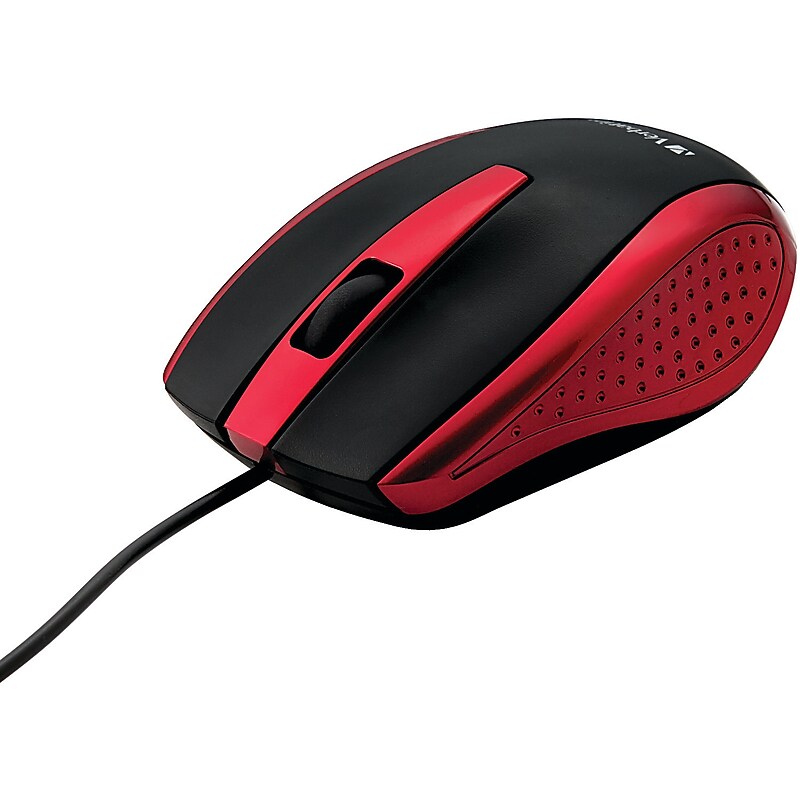 Verbatim Notebook Ergonomic Ambidextrous Optical USB Mouse, Red (99742) image 1