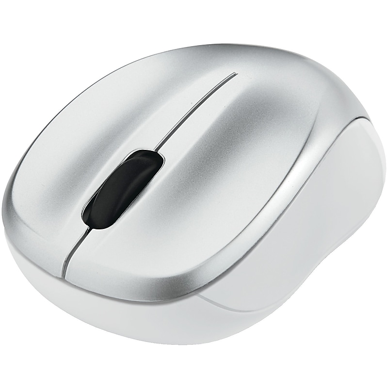 Verbatim Silent Wireless Ergonomic Ambidextrous Optical USB Mouse, Silver (99777) image 1