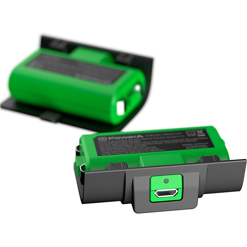 PowerA Play and Charge Kit for Xbox Series X/S/One, Black/Green (1518375-01) image 1