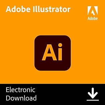 Adobe Illustrator Vector Graphic Design App for Windows and Mac, 1 User, 1-Year Subscription, Digital Download