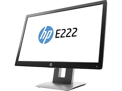 HP EliteDisplay E222 Refurbished 21.5" 60Hz IPS LED Monitor, Black/Silver