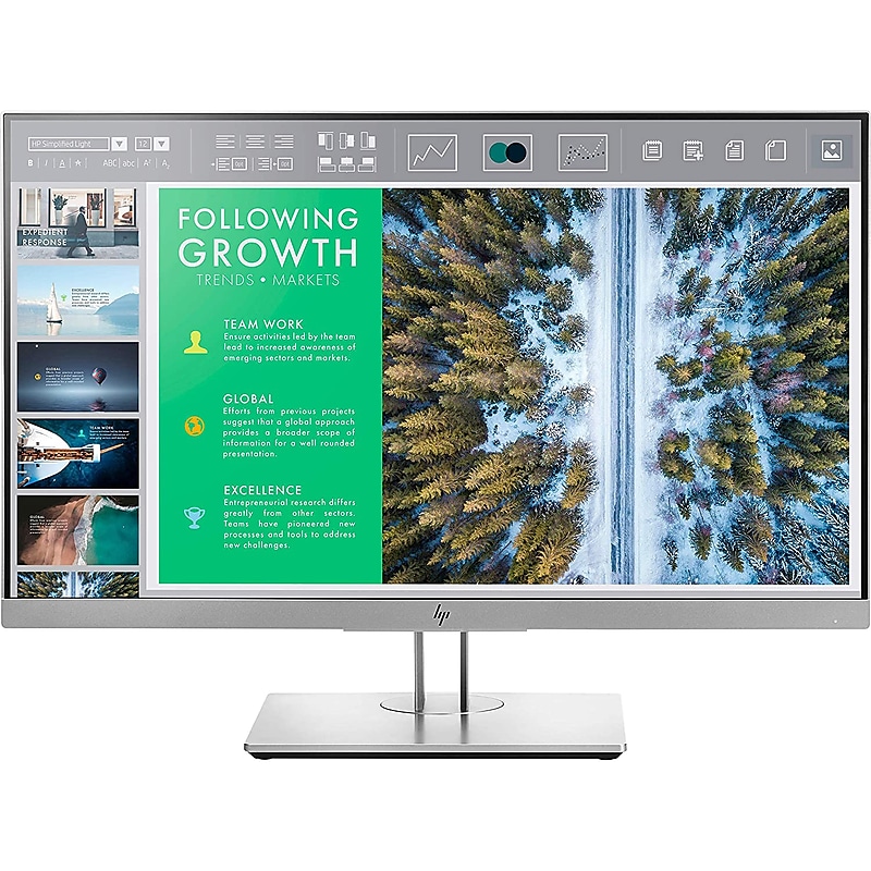 HP EliteDisplay Refurbished 23.8" LED Monitor, Black/Silver (HPR-E243) image 1