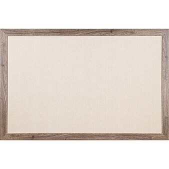 U Brands Linen Bulletin Board, Wood Frame, 3' x 2' (4891U00-01)