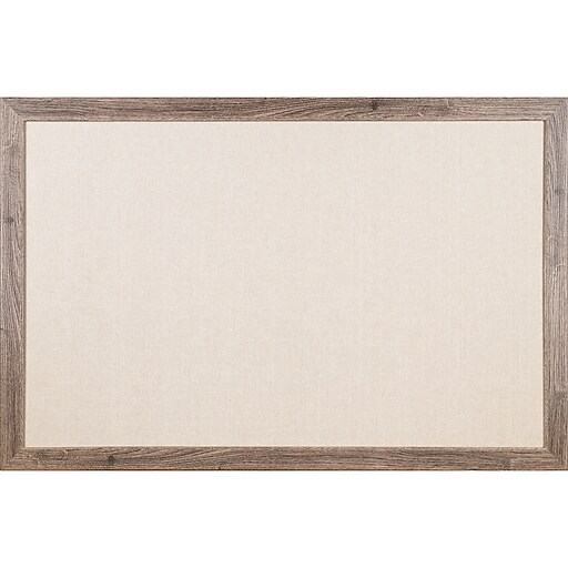 U Brands Linen Bulletin Board, Wood Frame, 3' x 2' (4891U0001) Staples