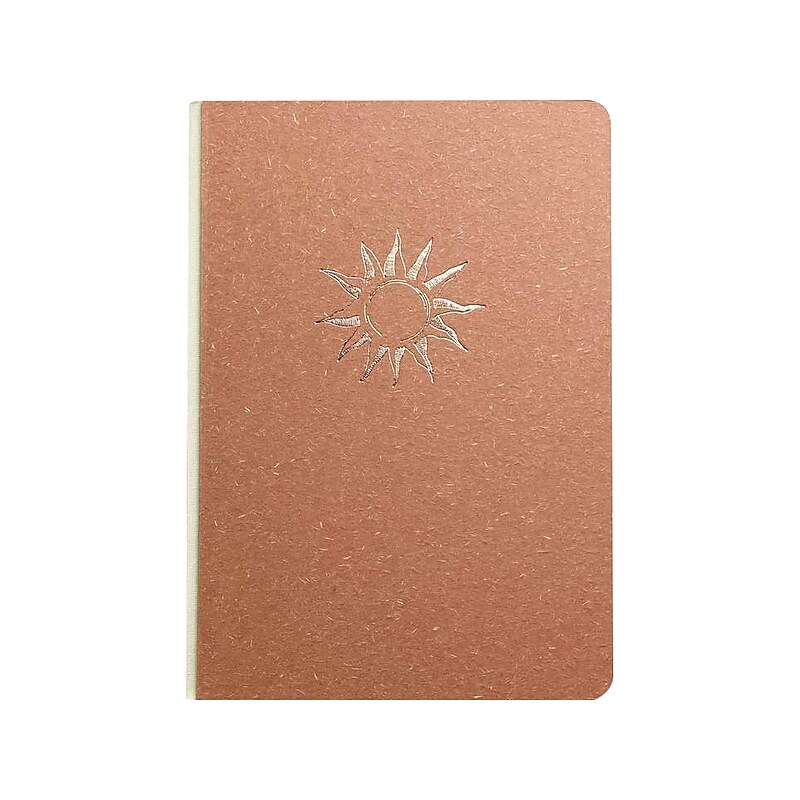 Denik Rise & Shine Hardcover Journal, 5.25" x 7.25", Dotted Ruled, Brown/Rose Gold, 128 Pages (CET569D) image 1