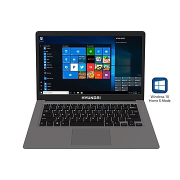 Hyundai HYbook 14.1" Laptop, Intel Celeron N4020, 4GB Memory, 128GB SSD, Windows 10 Home S Mode, Gray (HT14CCIC44EGH)