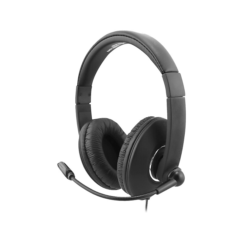 Hamilton Buhl Smart-Trek Mini Noise Canceling Stereo On Ear Headset, Black/Silver (STM2BK) image 1