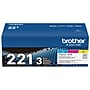 Brother TN-221 Cyan/Magenta/Yellow Standard Yield Toner Cartridge, Up to 1,400 Pages, 3/Pack  (TN2213PK)~#|#~sp149495921_sc7
