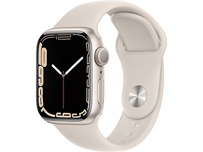 Apple Watch Series 7 (GPS), Starlight, 41mm (MKMY3LL/A) | Staples