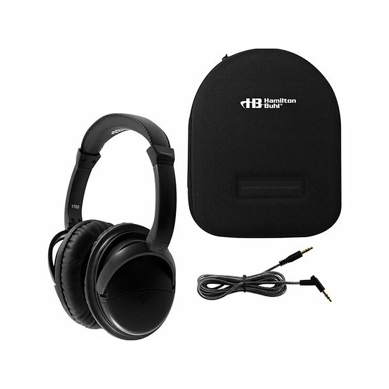 Hamilton Buhl Deluxe Active Noise Canceling Over-Ear Headphones, Black (NCHBC1) image 1