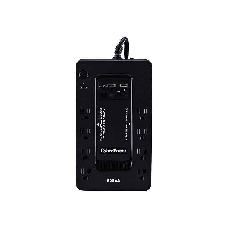 CyberPower Standby Series 625VA 8-Outlet UPS, Black (ST625U) image 1
