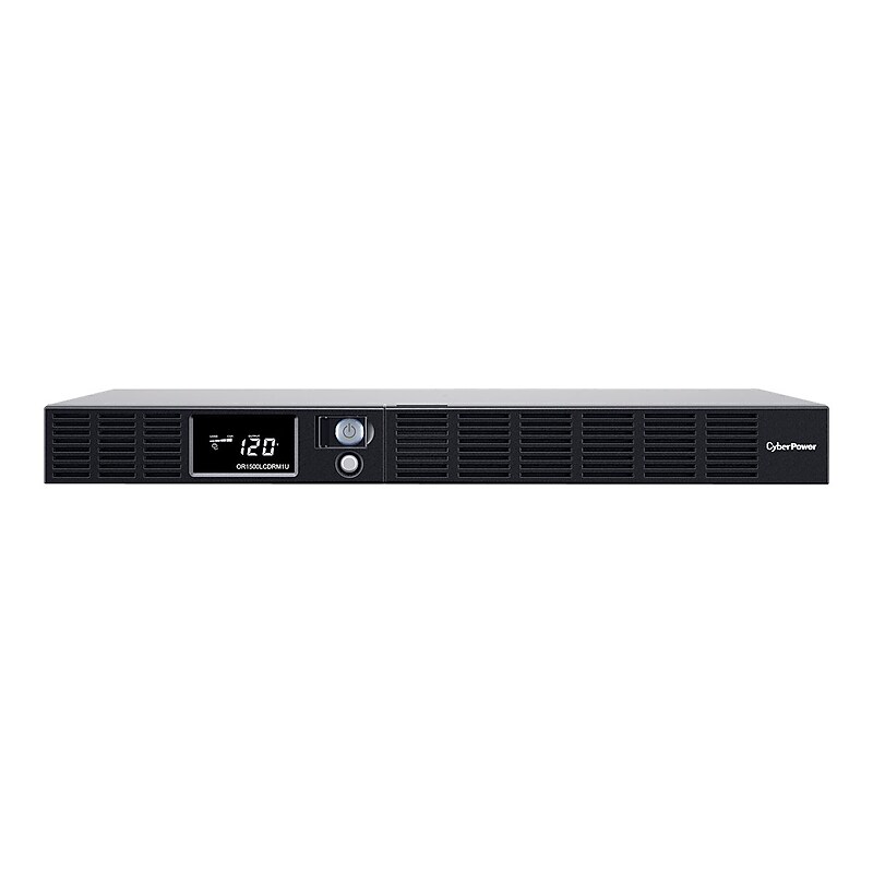 CyberPower Smart App LCD UPS Series 1500VA 1U, 6-Outlet, Black (OR1500LCDRM1U) image 1