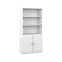 Bush Business Furniture Hybrid 73"H 5-Shelf Bookcase with Doors, White Laminated Wood (HYB024WH)~#|#~sp149697662_sc7