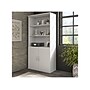 Bush Business Furniture Hybrid 73"H 5-Shelf Bookcase with Doors, White Laminated Wood (HYB024WH)~#|#~sp149697663_sc7