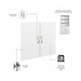 Bush Business Furniture Hybrid 73"H 5-Shelf Bookcase with Doors, White Laminated Wood (HYB024WH)~#|#~sp149697665_sc7
