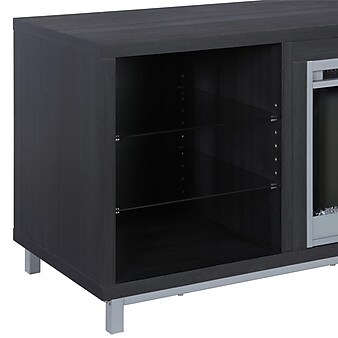 Ameriwood Fireplace TV Stand, Screens up to 70", Black Oak (1822196COM)