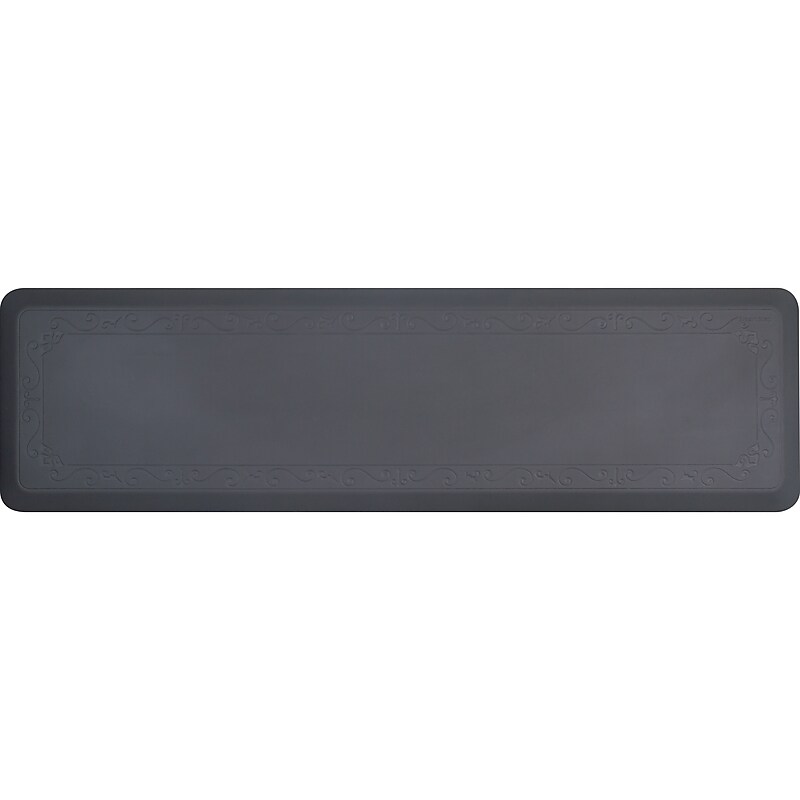 Smart Step Home Collection® Fleur-De-Lys 72" x 20" x 5/8" Anti-Fatigue Floor Mat, Gray (HC6AGRY) image 1