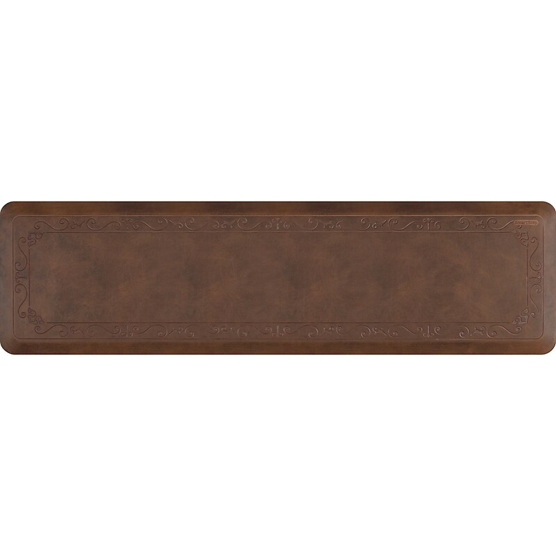 Smart Step Home Collection® Fleur-De-Lys 72" x 20" x 5/8" Anti-Fatigue Floor Mat, Light Rustic (HC6ALT) image 1