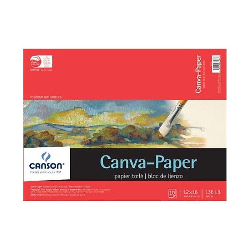 Canson Artist Series Canva 16" x 12" Mixed Media Sketch Pad, 10 Sheets/Pad (C100510842) image 1