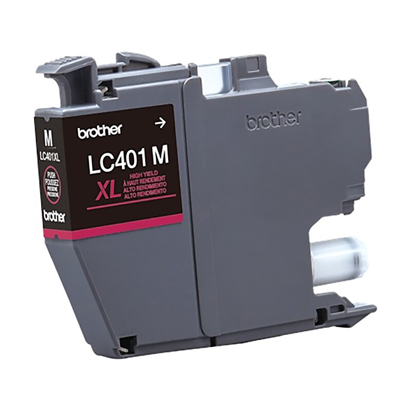 Brother LC401 Magenta High Yield Ink Cartridge, Prints Up to 500 Pages (LC401XLMS) image 1