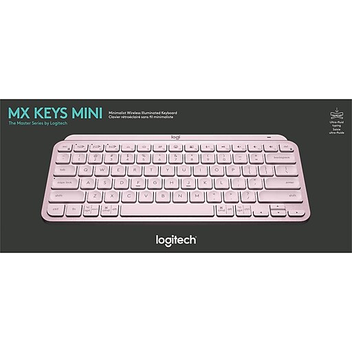 Logitech MX Keys Mini Wireless Ergonomic Keyboard, Rose (920010474