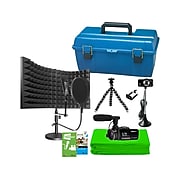 Hamilton Buhl Deluxe MPSK-X 30MP Digital Video Camcorder Media Production Studio Kit, Blue/Black/Green