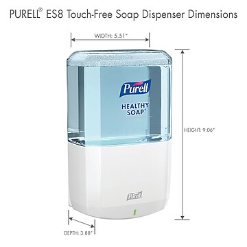 PURELL ES8 Touch-Free Soap Dispenser, White, for 1200 mL PURELL ES8 Soap Refills (7730-01)