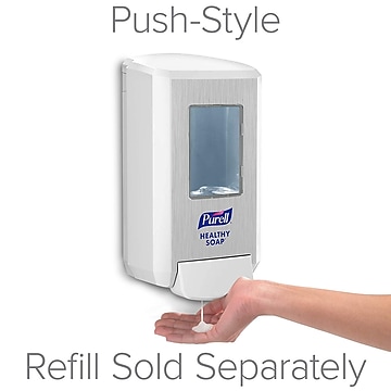 PURELL CS4 Push-Style Soap Dispenser for 1250 mL PURELL CS4 HEALTHY SOAP Refills, White (5130-01)