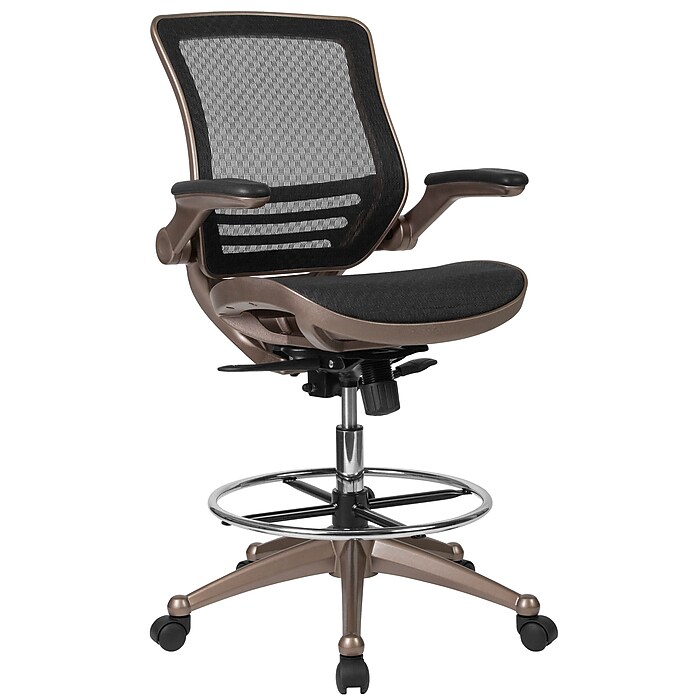 Flash Furniture Mesh Drafting Chair with Footrest and Lumbar