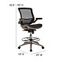 Flash Furniture Mesh Drafting Chair with Footrest and Lumbar Support, Transparent Black (BL-LB-8801X-D-BLK-GG)~#|#~sp150201939_sc7