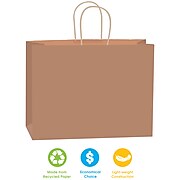 Staples® Kraft Paper Shopping Bags, 18" x 7" x 18 3/4"