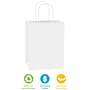 Staples 10" x 5" x 13" Shopping Bags, White, 250/Carton (BGS104W)~#|#~sp150208228_sc7