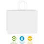 Staples 16" x 6" x 12" Shopping Bags, White, 250/Carton (BGS108W)~#|#~sp150208236_sc7