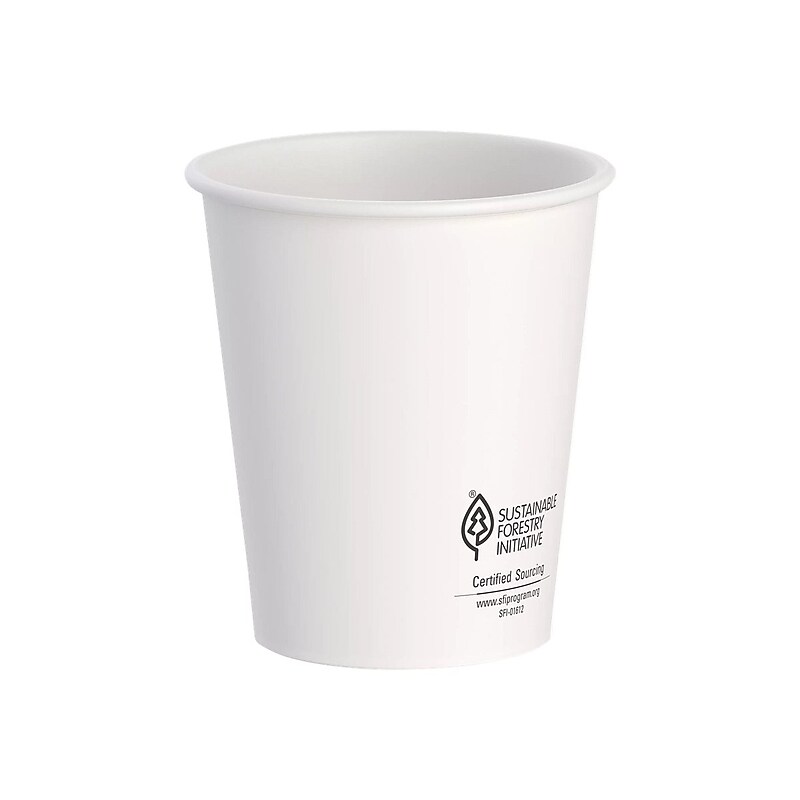 Dart ThermoGuard Paper Hot Cup 12 Oz., White, 30 Cups/Pack (DWTG12W) image 1